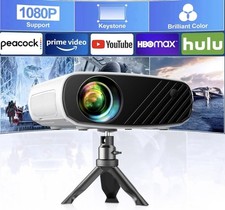 Elephas Portable Mini 1080P LED Projector with Tripod - White - BL128-Mini - NEW