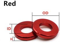 Red 50pcs M8 50pcs M10 Multi-colored Aluminum 6061 Flat Washers