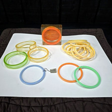 19pc VTG Bangle Bracelet Lot Lucite Thin Acrylic Plastic Stackable 60s 70s EUC