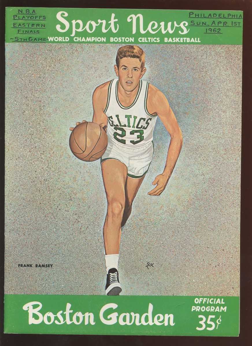 April 1962 NBA Playoff Program Philadelphia Warriors at Boston Celtics  Game