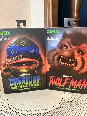 NECA TMNT Universal Monsters Raphael Wolfman Leonardo Creature From Black Lagoon