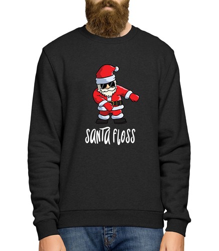 Santa Floss Sweater Christmas Jumper Mens Boys Funny Flossing Top Dance L384 - Picture 4 of 9