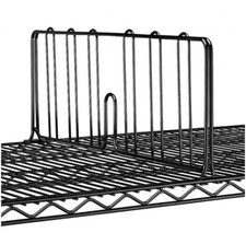 (3) 14” Metro DD14C Super Erecta 8" High Shelf Divider for Wire Shelves, Chrome