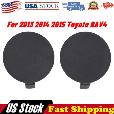 Pair Front Bumper Tow Hook Cover Caps For Toyota RAV4 2013 2014 2015 2PCS LH&RH