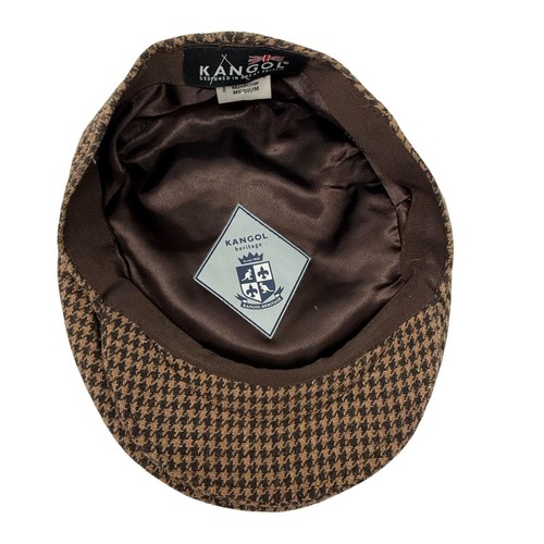 Gorra Kangol Tweed Guijarros Para Hombres Mediana Marrón Pata de Gallo Patrón Heritage Sombrero Plano - Imagen 4 de 8