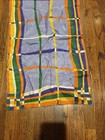 VINTAGE GLENTEX ACETATE GEOMETRIC PRINT OBLONG SCARF HAND ROLLED EDGE 15" X 44" — photo 7