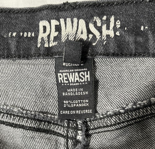 Womens Rewash Black Stretch Denim Cut Off Jean Shorts Size 1/25 - Picture 6 of 7