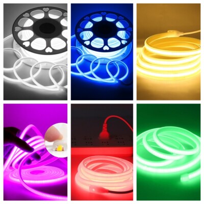 330' 110V 480LEDs/m COB LED Neon Light Strip Waterproof Building Commercial Yard