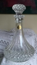  Lead crystal decanter  'Longchamp' pattern by Cristal d'Arques 