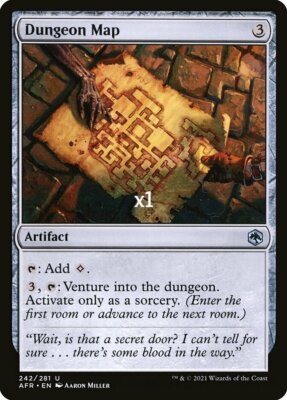 MTG Adventures in the Forgotten Realms AFR Dungeon Map MINT