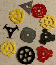 Spindles for 45rpm records: Mixed lot of 10