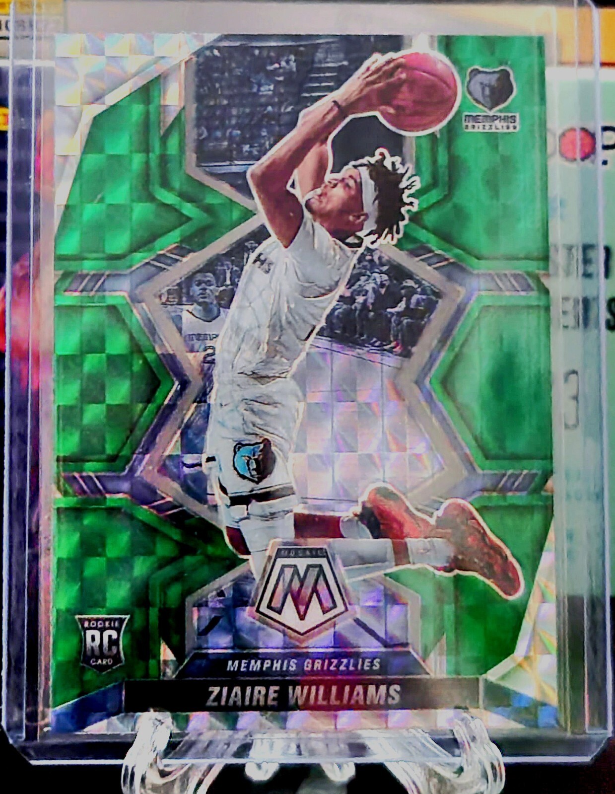 Ziaire Williams RC 2021-22 Panini Mosaic Green Fiol Prizm #216