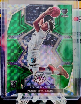 Ziaire Williams RC 2021-22 Panini Mosaic Green Fiol Prizm #216 