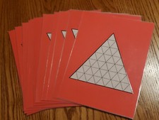 Reusable Subdivided Triangle Laminated Sheets 8.5 in x 11 in Teaching Materials