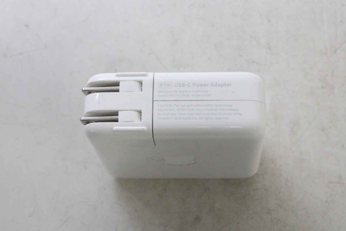 Genuine Apple A1947 61W USB-C Power Adapter, CABLE INCLUDED | eBay 