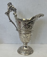 MAGNIFICENT ENGLISH STERLING SILVER FIGURAL EWER BY JOHN JACOB CIRCA 1740