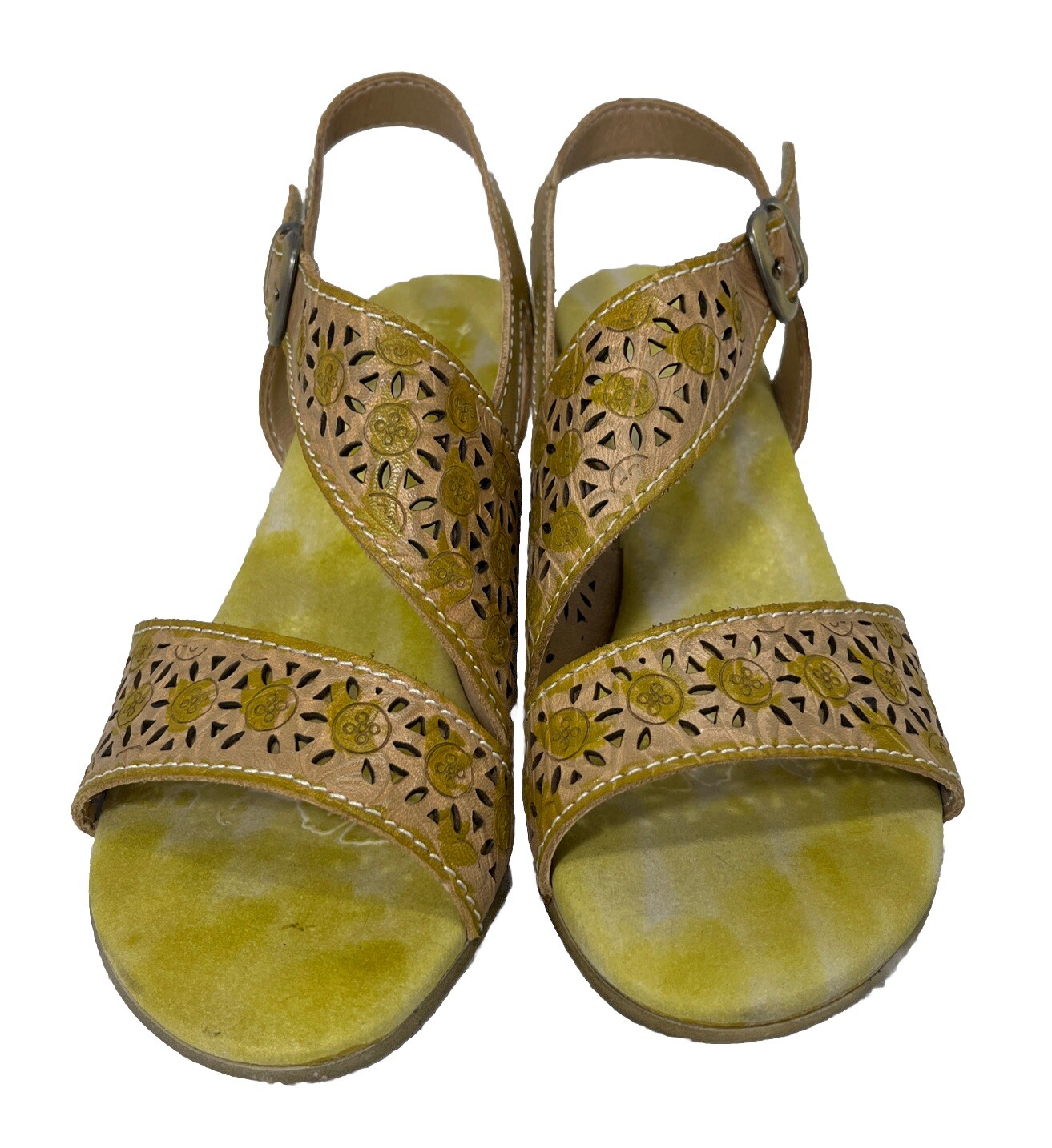 APL L'Artiste 37 Noreen sandali decolte pelle verde cinturino alla caviglia scarpa casual donna 7