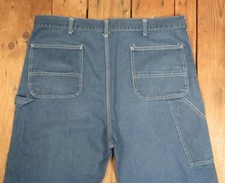 Vintage 1970s Roebucks Sears Denim Work Jeans Carpenter Pants 42x30 Workwear