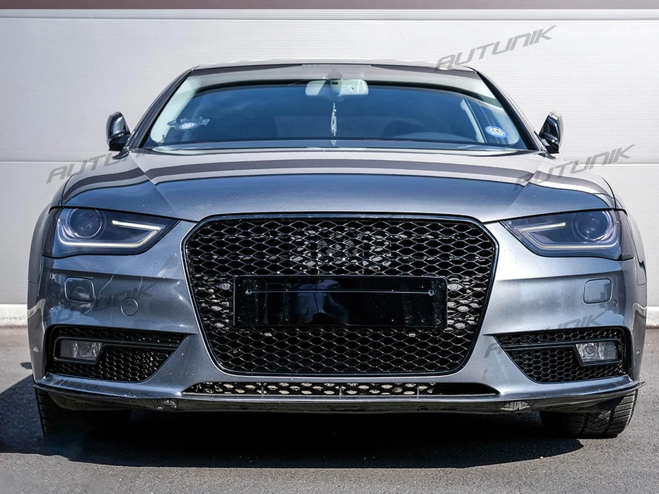 RS4 Style Honeycomb Front Bumper Grille Grill for Audi A4 B8.5 S4 2013-2016 Foto 2 de 4