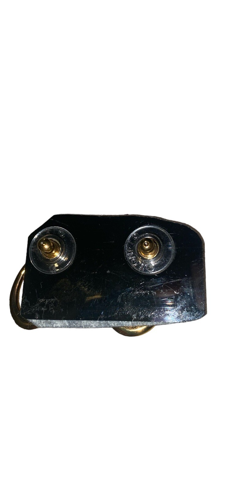 VINTAGE MONET INTERLOCKING DANGLE EARRINGS GOLD T… - image 2