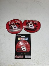 DALE EARNHARDT JR 8 ROUND DECAL STICKER NASCAR Lot Of 3