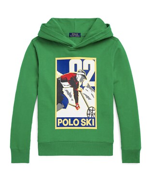 Polo Ralph Lauren Big Boys Green Multi Ski Sweater M (10-12