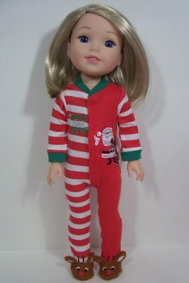 Santa Claus Helper Reindeer PJs Doll Clothes For 14 Wellie Wisher Wishers (Debs*