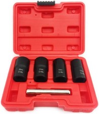 5pc Wheel Lug Nut Remover 12 Drive Twist Socket Kit Remove Damaged Locked Nut