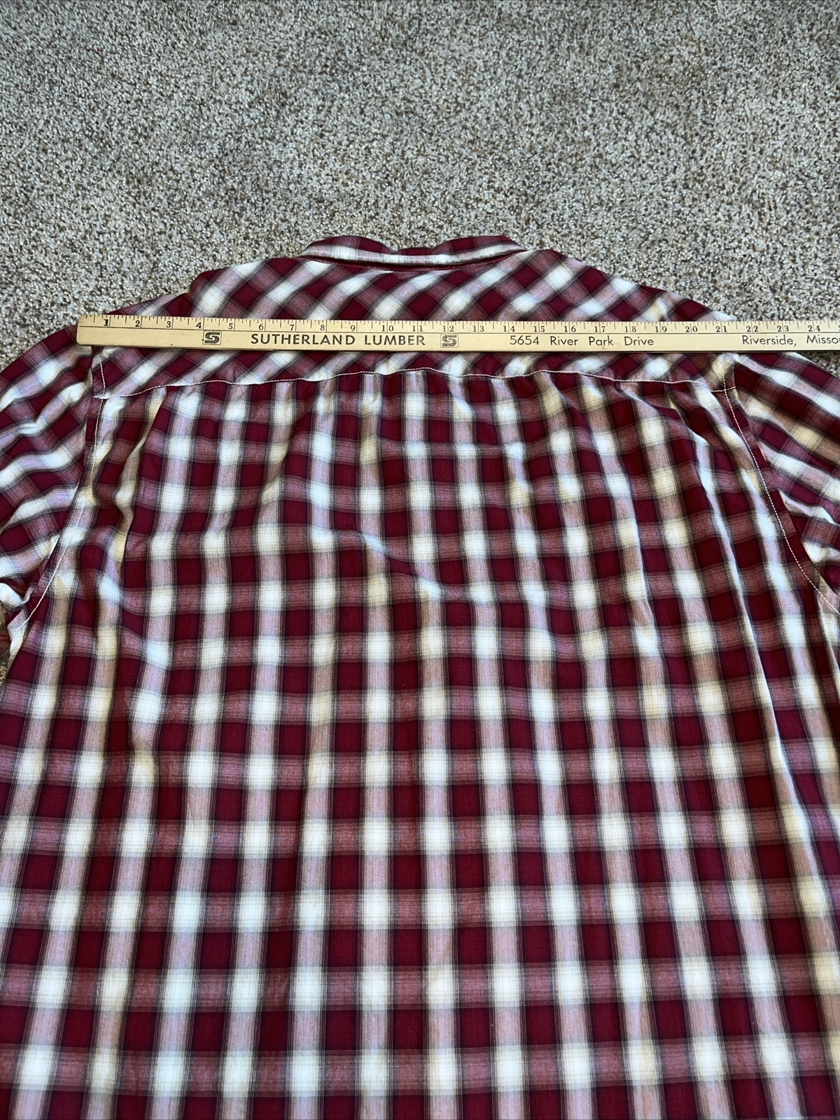 Nautica Jeans Co Mens XL Red Plaid Long Sleeve Button Up Logo Shirt - View 7