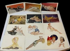Vintage Esky Post Cards Hurrell Girls (Set 3) And Varga Girls (Set 1) Lot Of 14!