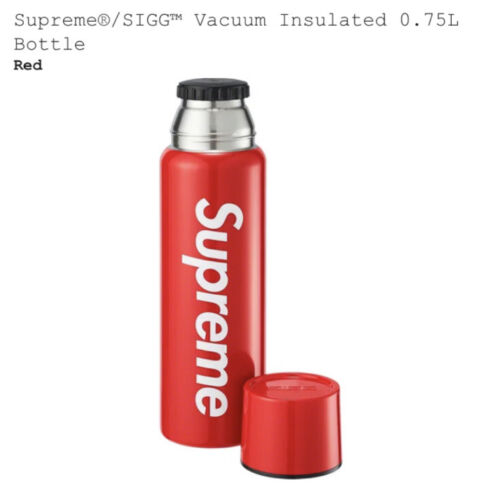 Botella de 0,75 L aislada al vacío Supreme®/SIGG™ FW20 roja totalmente nueva como nueva 100% auténtica - Imagen 1 de 3