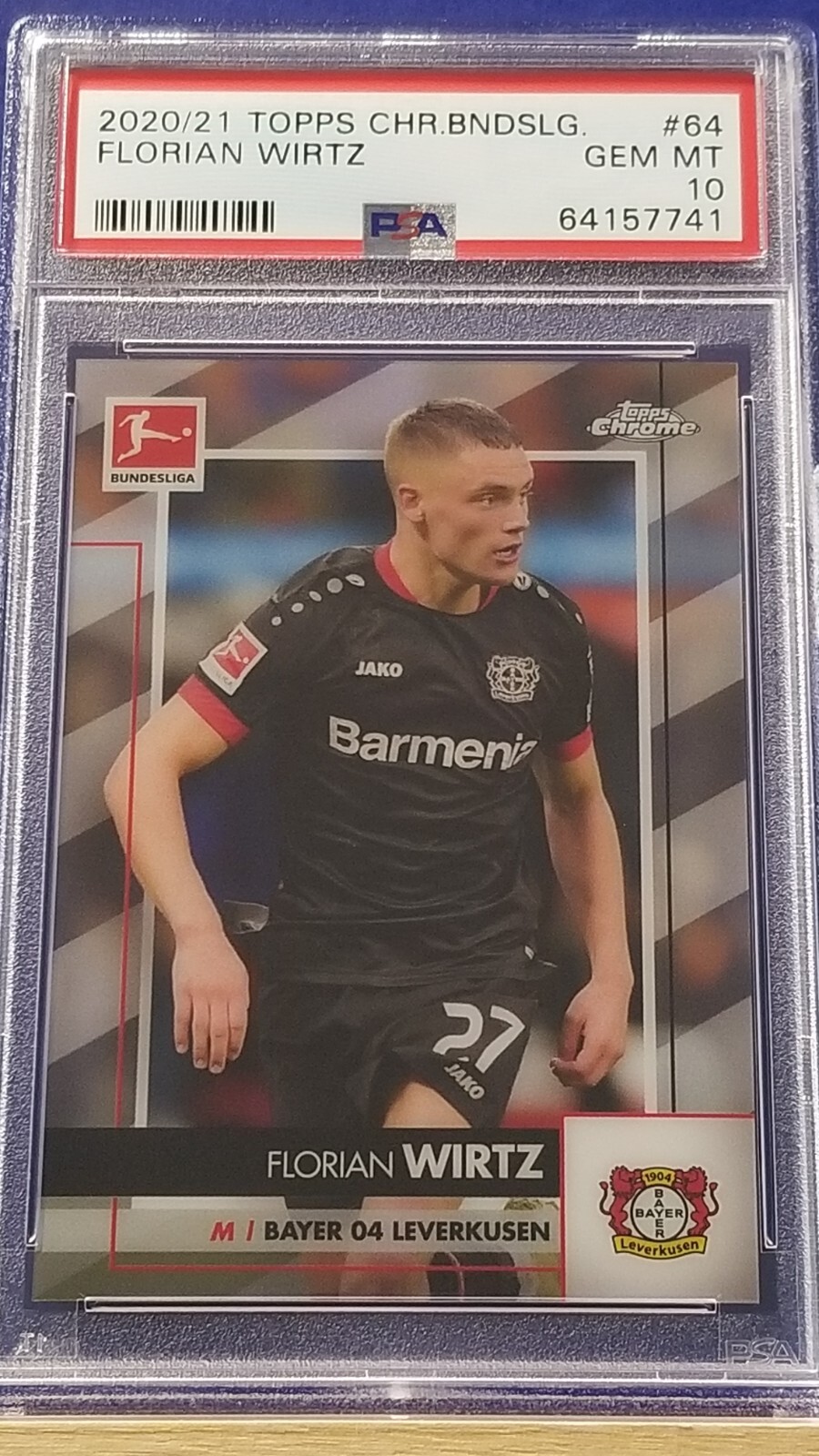 Florian Wirtz - 2020 Topps Chrome Bundesliga  PSA 10