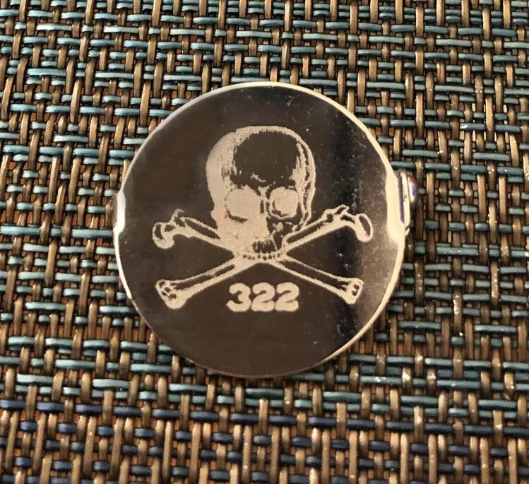 Yale Secret Society Skull & Bones #322 Fraternity Pin