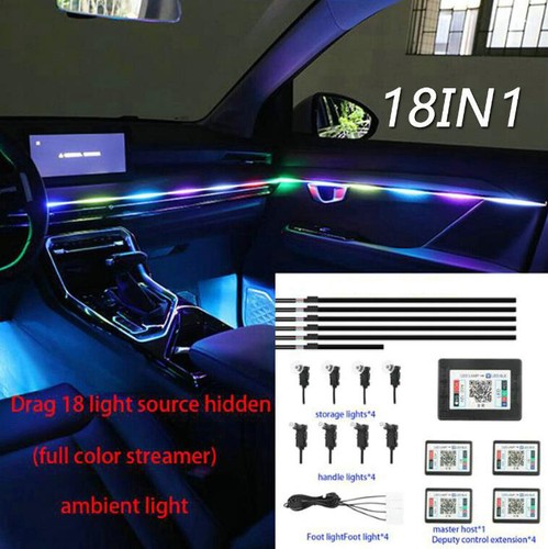 18 1 RGB in Car Atmosphere Interior LED Acrylic Guide Fiber Optic
