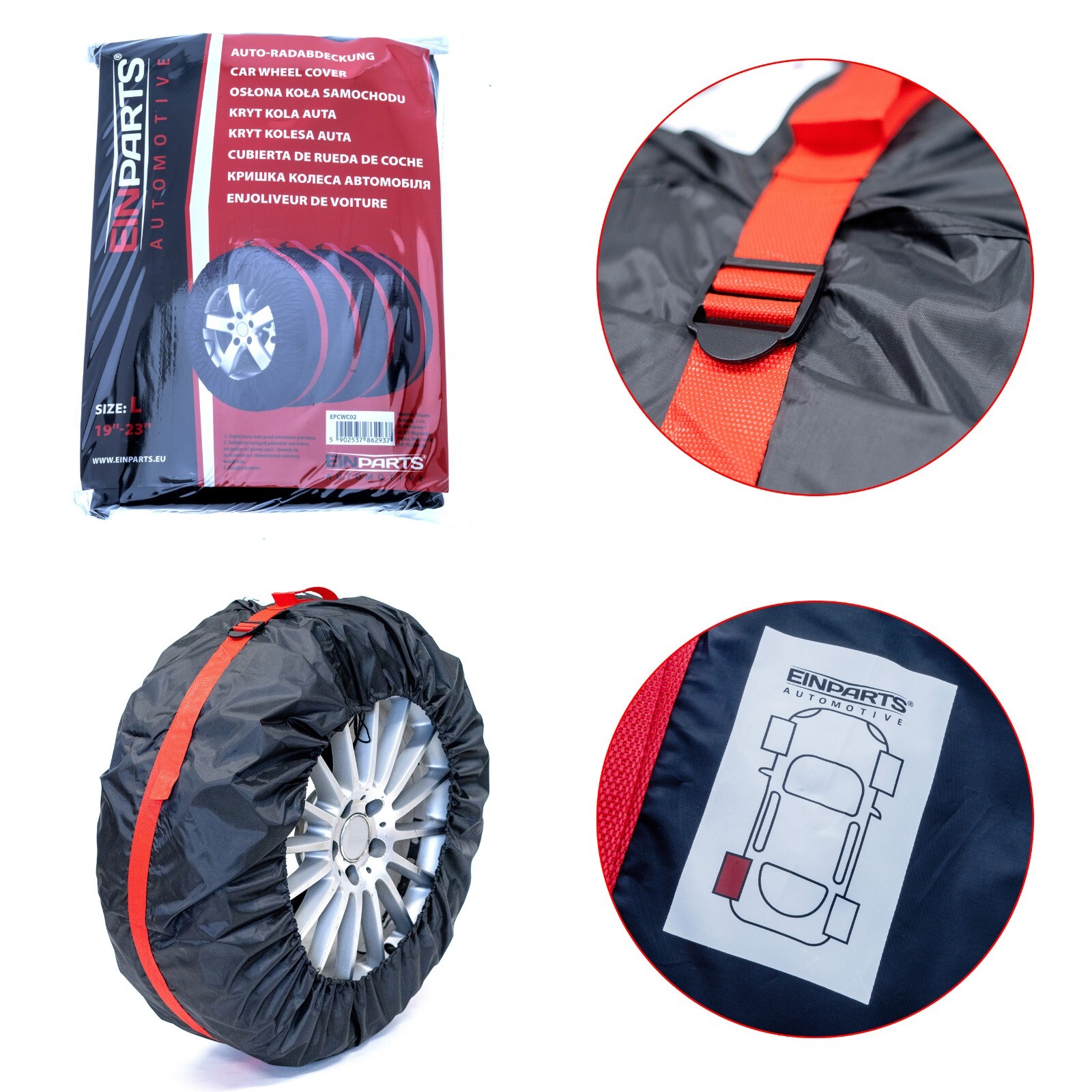 Juego de fundas de neumáticos para 19 20 21 22 23 pulgadas con marcas laterales