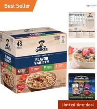 Instant Oatmeal 48 Count Variety Pack - 4 Delicious Flavors for Quick Breakfasts