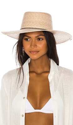 L*SPACE Wayne Hat Natural Straw Revolve Summer All NWOT $110 