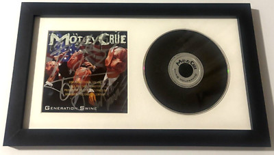 Motley Crue Signed Autographed Generation Swine Framed Cd Display All 4 Members