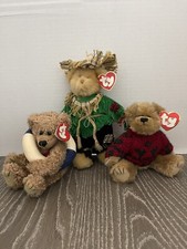 Lot of 3 BEARS Retired w/Clothing Ty Attic Treasures All w/Hang Tags
