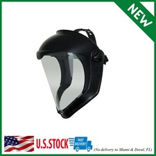 Bionic Face Shield with Clear Polycarbonate Visor and Anti-Fog/Hard Coat Black