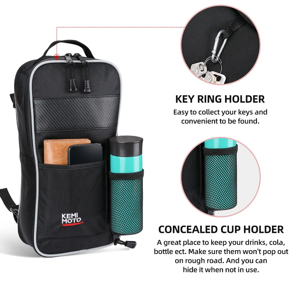 Kemimoto UTV Shoulder Bag Center Storage Bag For Honda Talon 1000R 1000X 2019-24 - Image 4 of 4