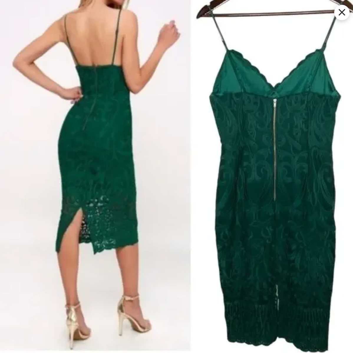Bardot Gia Lace Midi Dress Forest Green, size 4 /XS Extra Small | eBay