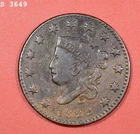 1822 Coronet Head Large Cent "VF" *Free S/H After 1st Item*