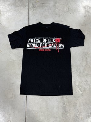 VTG Y2K Rouge Status   Price Of Us Blood Per Gallon  T-Shirt NOS Size S A8