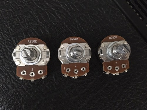 Aria Pro II Bass Set Di 3 Potenziometri A250K B250K Per Chitarra - Foto 7