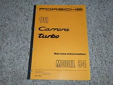 1984 Porsche 911 Carrera Turbo Shop Service Repair Manual Coupe Targa Cabriolet