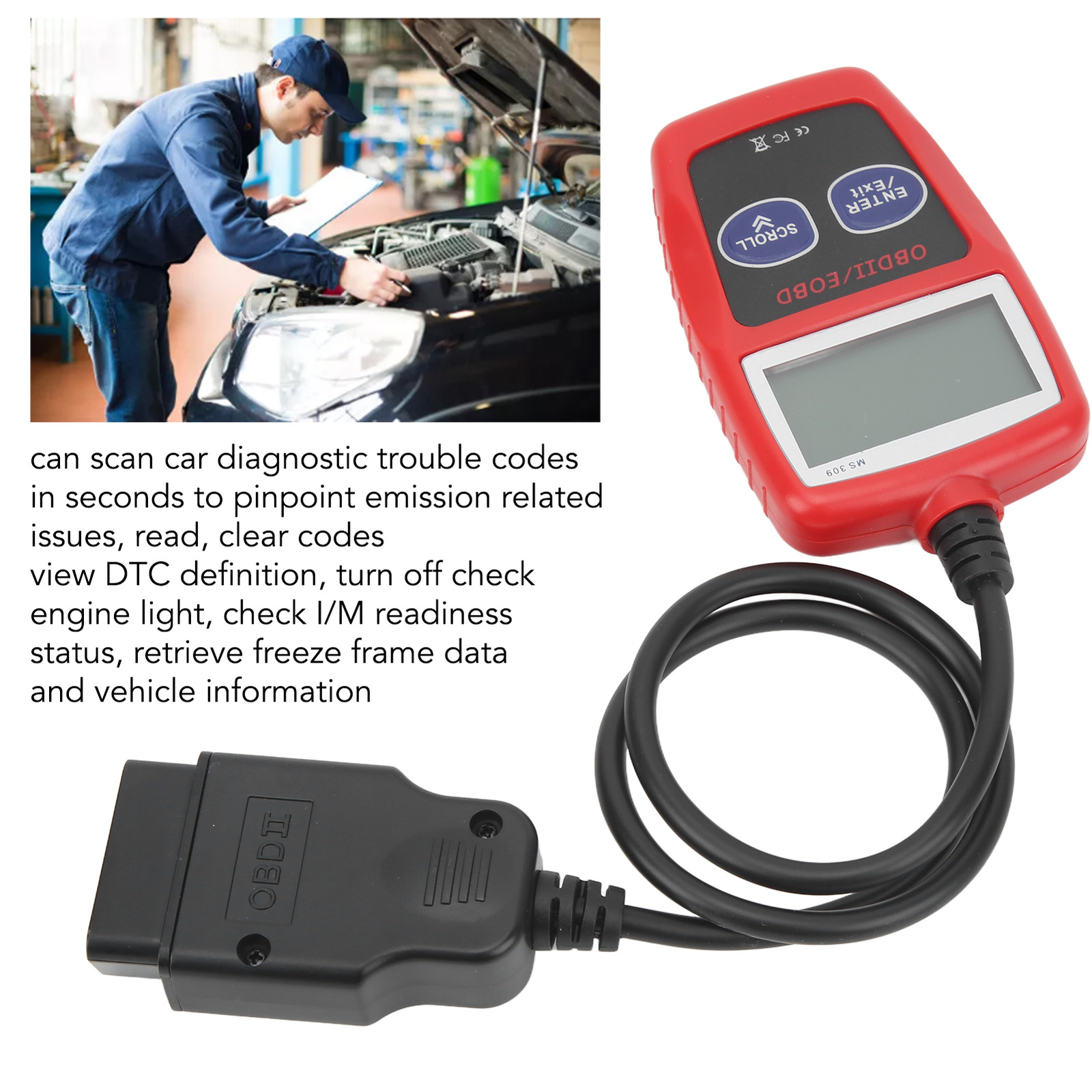 Car OBD2 Scanner Auto Code Reader Engine Diagnostic Scan Tool For