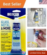 Versatile 2-Oz Permanent Glue for Jewelry, Metal, Plastic - Dries Clear  Strong