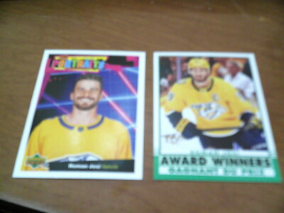 2 dif 2020-21 ROMAN JOSI CARDS- PREDATORS- UPPER DECK PORTRAITS & O-PEE-CHEE A.W