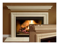 Fireplace Mantel (mantle) Surround Simplicity Design Cast Stone non-combustible 